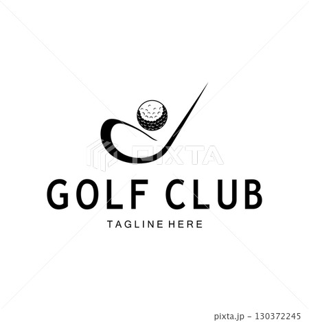 Golf ball logo, Golf design stick logo, logo for professional golf team, golf club, tournament, golf store business, golf course, event 130372245