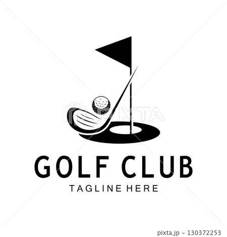 Golf ball logo, Golf design stick logo, logo for professional golf team, golf club, tournament, golf store business, golf course, event 130372253
