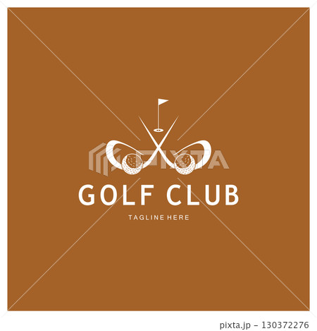 Golf ball logo, Golf design stick logo, logo for professional golf team, golf club, tournament, golf store business, golf course, event 130372276