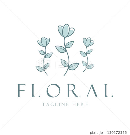 Elegant floral and leaf frame. Delicate botanical vector illustration for labels, spas, corporate identity, and wedding invitations 130372356