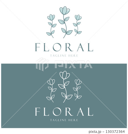 Elegant floral and leaf frame. Delicate botanical vector illustration for labels, spas, corporate identity, and wedding invitations 130372364
