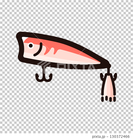 Popper, lure illustration icon (lure, fishing equipment, fishing material) 130372466