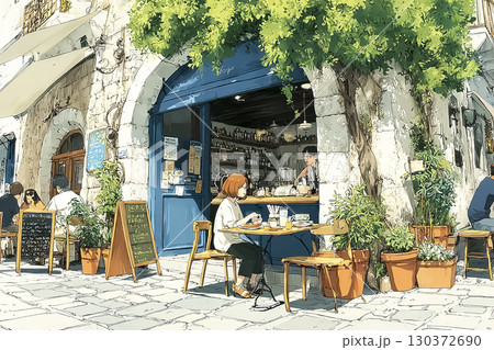 屋外カフェ 130372690