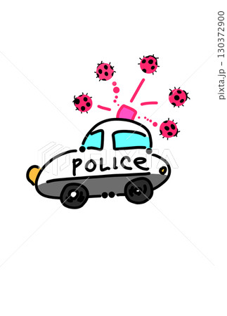 かわいいパトカー 130372900