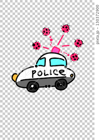 かわいいパトカー 130372900