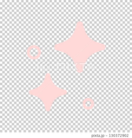 Sparkling and Shiny Light Icons - A simple and cute pink sparkling decorative material set 130372902