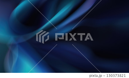 Deep blue background with flowing shapes and textures evokes calmness and depth. 130373821