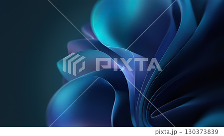 Swirls of deep blue hues create a serene and calming abstract background, hinting at fluidity and movement. 130373839