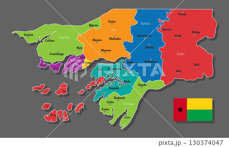 Vector map of Guinea-Bissau Vector map of Guinea-Bissau 130374047