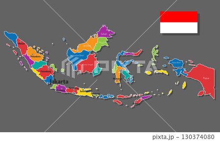 Vector map of Indonesia 130374080