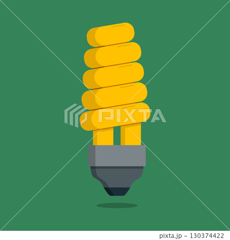 Vector energy saving light bulb 130374422