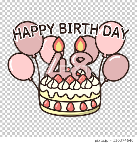 birthday cake	 130374640