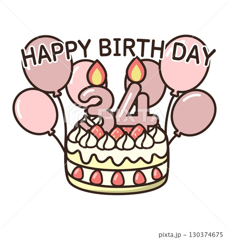 誕生日ケーキ 130374675