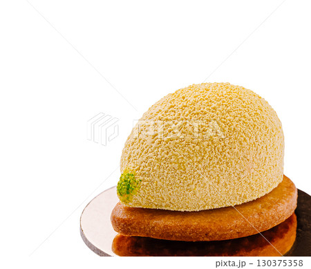 Delicious dessert featuring creamy lemon mousse on a crisp base Delicious dessert featuring creamy lemon mousse on a crisp base 130375358