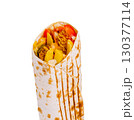 Delicious wrap filled with colorful vegetables and savory protei 130377114