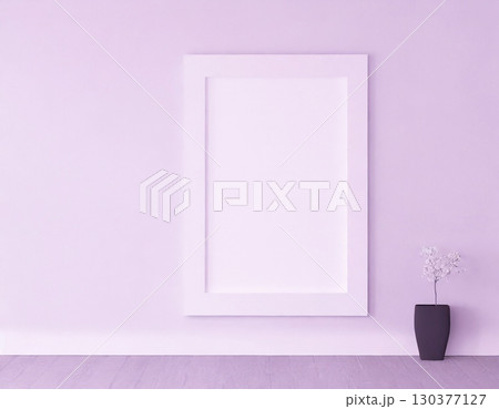 シンプルなフレームと壁。AI生成画像。 130377127