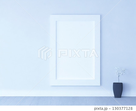 シンプルなフレームと壁。AI生成画像。 130377128