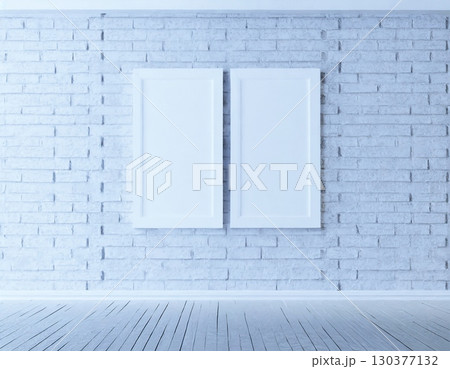 シンプルなフレームと壁。AI生成画像。 シンプルなフレームと壁。AI生成画像。 130377132