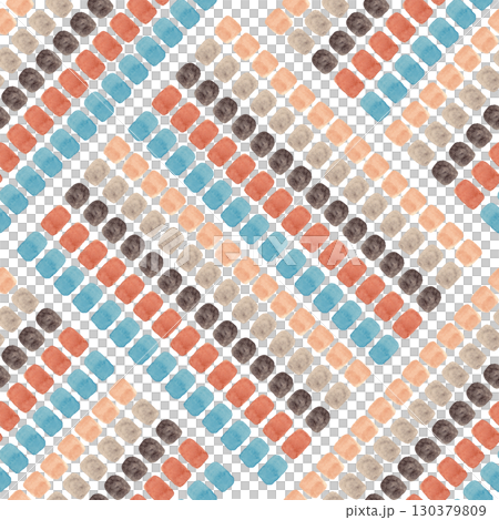 Watercolor brown, light blue and dark stains. Seamless graphic pattern for your design 130379809
