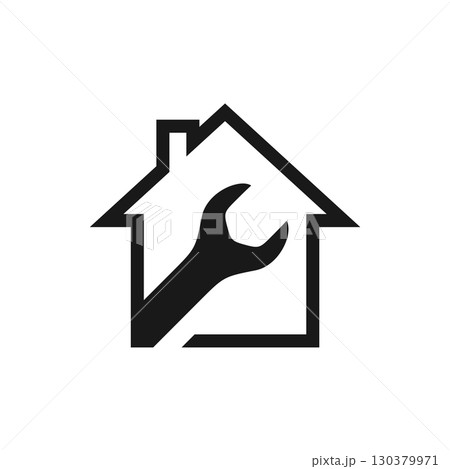 Home Repair and Maintenance Tool Kit Logo Template Illustration Home Repair and Maintenance Tool Kit Logo Template Illustration 130379971