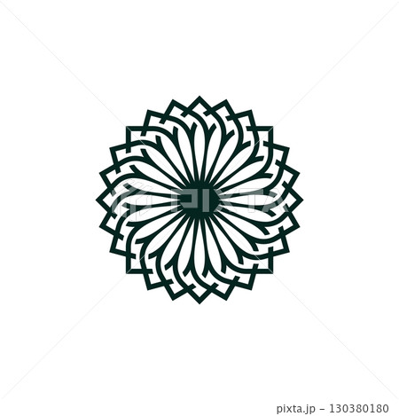 Green Petal Sun Flower Logo Template Illustration Design. Vector EPS 10. 130380180
