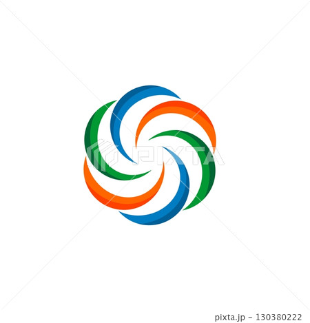 Colorful Windmill Logo Template Illustration Design. Vector EPS 10. Colorful Windmill Logo Template Illustration Design. Vector EPS 10. 130380222