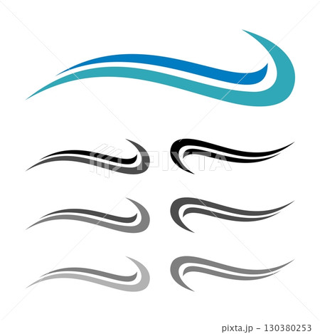 Ornamental Wave Line Logo Template Illustration Design. Vector EPS 10. 130380253