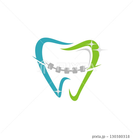 Brace Smile Tooth Logo Template Illustration Design. Vector EPS 10. 130380318