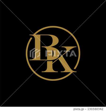 B K Letter Gold Logo Template Illustration Design. Vector EPS 10. B K Letter Gold Logo Template Illustration Design. Vector EPS 10. 130380342