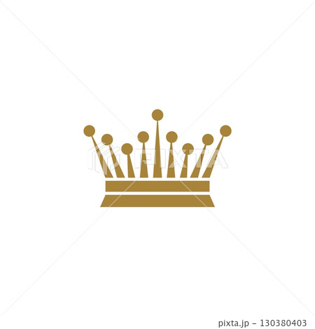 Ornamental Gold Crown Logo Template Illustration Design. Vector EPS 10. 130380403