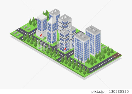Isometric city 130380530