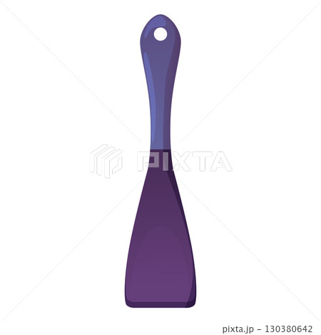Scapula tool for homemade cooking vector flat icon, kitchen equipment, baking tool, stainless utensil with handle 130380642