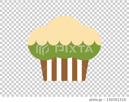 Illustration of a matcha muffin icon Illustration of a matcha muffin icon 130381318