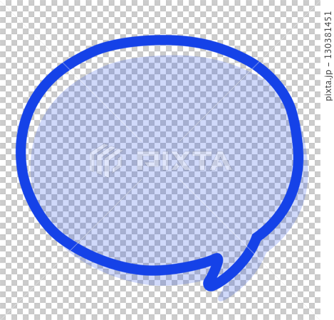 Simple speech bubble. Hand-drawn frame. Simple speech bubble. Hand-drawn frame. 130381451