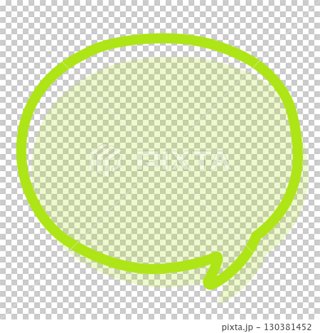 Simple speech bubble. Hand-drawn frame. 130381452