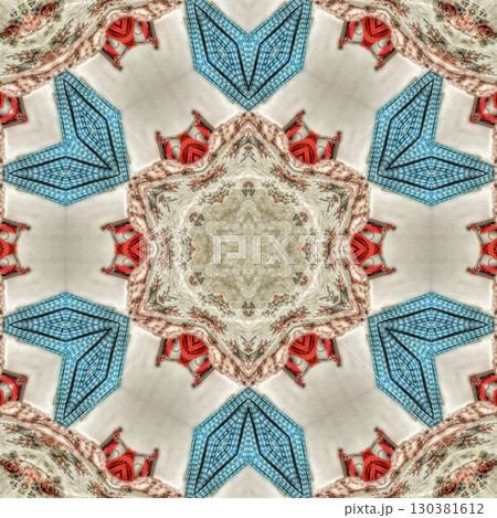 Fantasy floral art that captivating wall covering, a modern floor mat, or a lush silk fabric print. Mesmerize your senses with this dazzling fusion, a harmonious balance of tradition and innovation. E 130381612