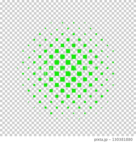 Green halftone pattern texture with rounded squares - simple and stylish decorative material 130381880
