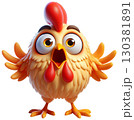 3D chicken cartoon, chicken cartoon, egg chicken 130381891