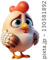 3D chicken cartoon, chicken cartoon, egg chicken 130381892