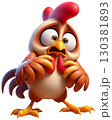 3D chicken cartoon, chicken cartoon, egg chicken 130381893