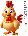 3D chicken cartoon, chicken cartoon, egg chicken 130381895