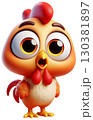 3D chicken cartoon, chicken cartoon, egg chicken 130381897