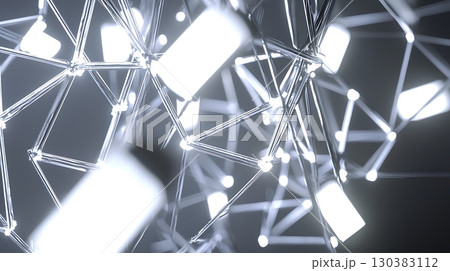 A cluster of white lights in a dark background 130383112
