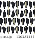 Seamless pattern with sunflower, green leaves and black seeds 130383335