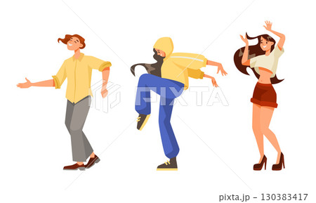 Energetic Dance Moves Featuring Vibrant...のイラスト素材 [130383417] - PIXTA