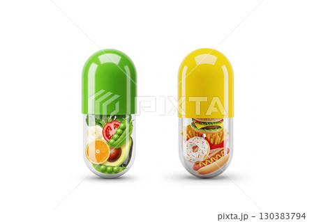 Unhealthy vs healthy food 130383794