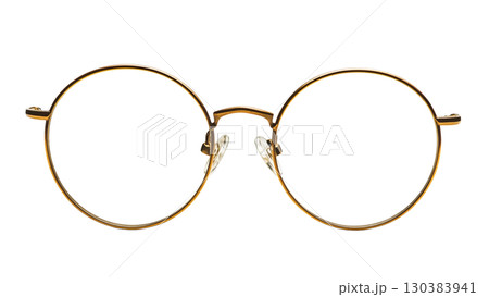 Eyeglasses with golden round design 130383941
