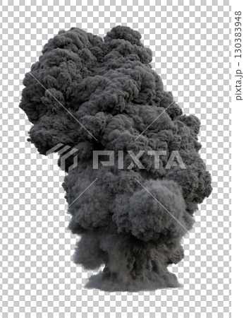 Explosion Smoke Cloud with Dense Plume 130383948