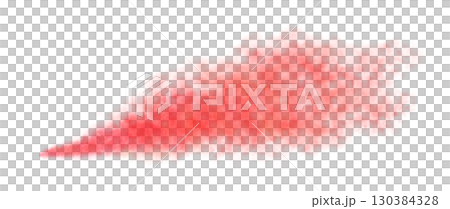 Red glowing smoke or magical mist on transparent background, realistic vapor cloud template or toxic gas fog mockup 130384328
