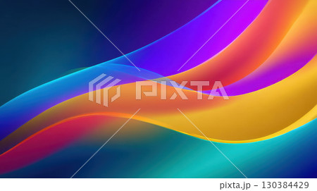 Dynamic neon waves with bright gradient transitions and smooth curves Dynamic neon waves with bright gradient transitions and smooth curves 130384429